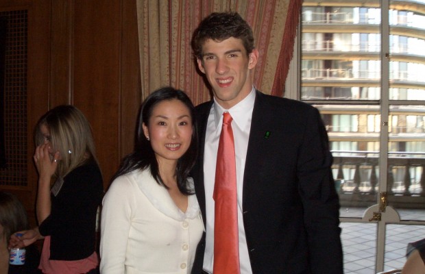 2005 Sullivan Award – Tiffany with World Record Holder and Olympic Gold Medalist Michael Phelps